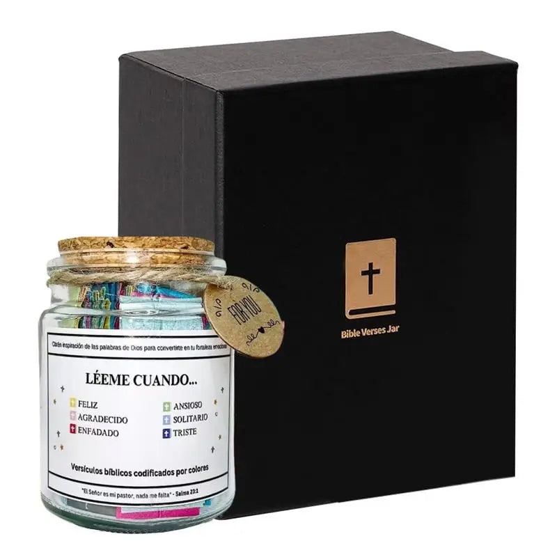 Tarro Inspirador: Tarro de Versículos Bíblicos Cristianos