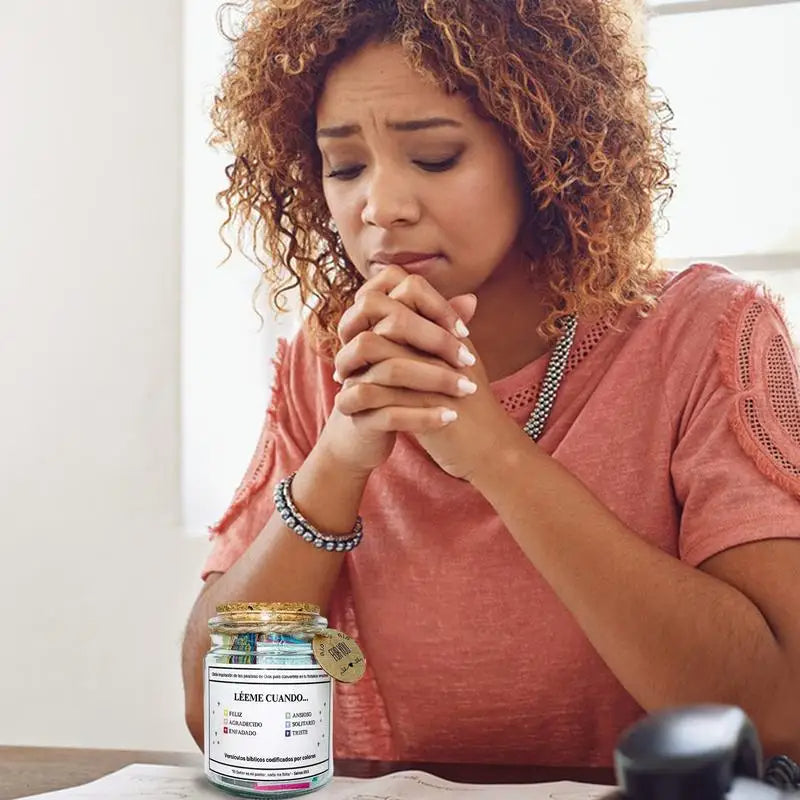 Tarro Inspirador: Tarro de Versículos Bíblicos Cristianos