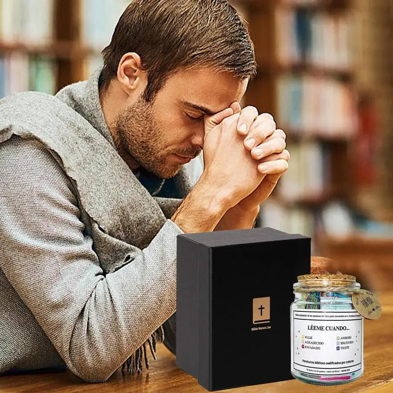 Tarro Inspirador: Tarro de Versículos Bíblicos Cristianos