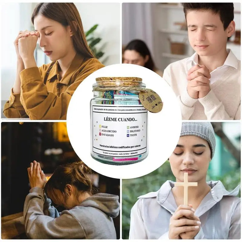 Tarro Inspirador: Tarro de Versículos Bíblicos Cristianos