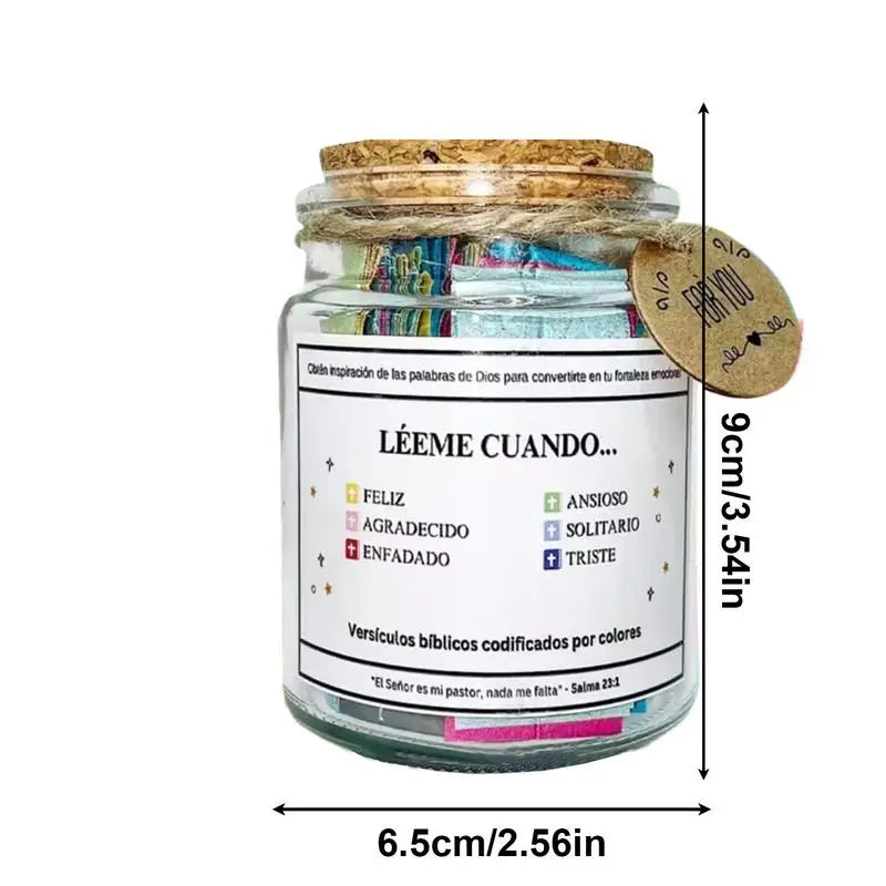 Tarro Inspirador: Tarro de Versículos Bíblicos Cristianos