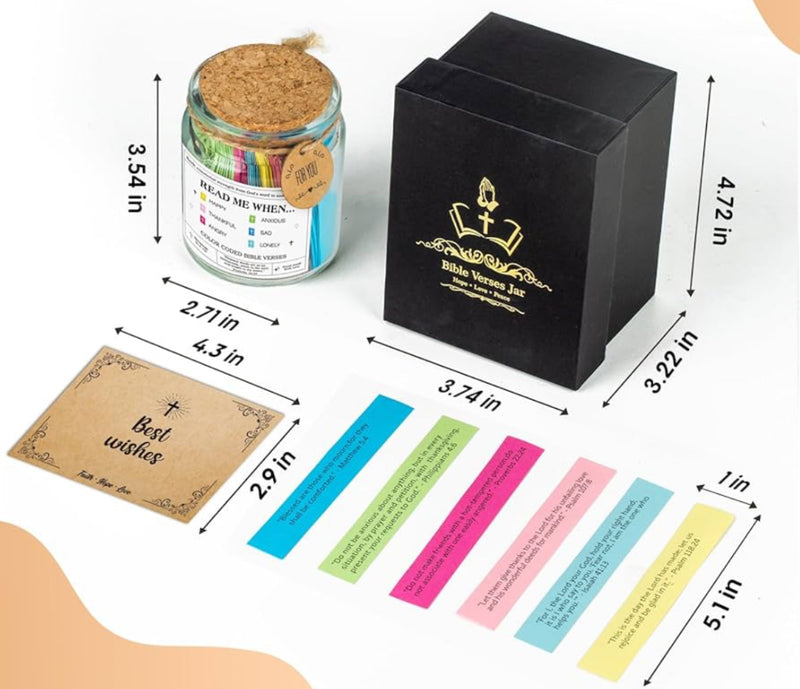 Tarro Inspirador: Tarro de Versículos Bíblicos Cristianos